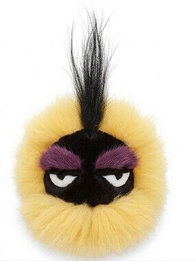 Fendi Yellow Black & Purple Fur Monster Keyring Charm